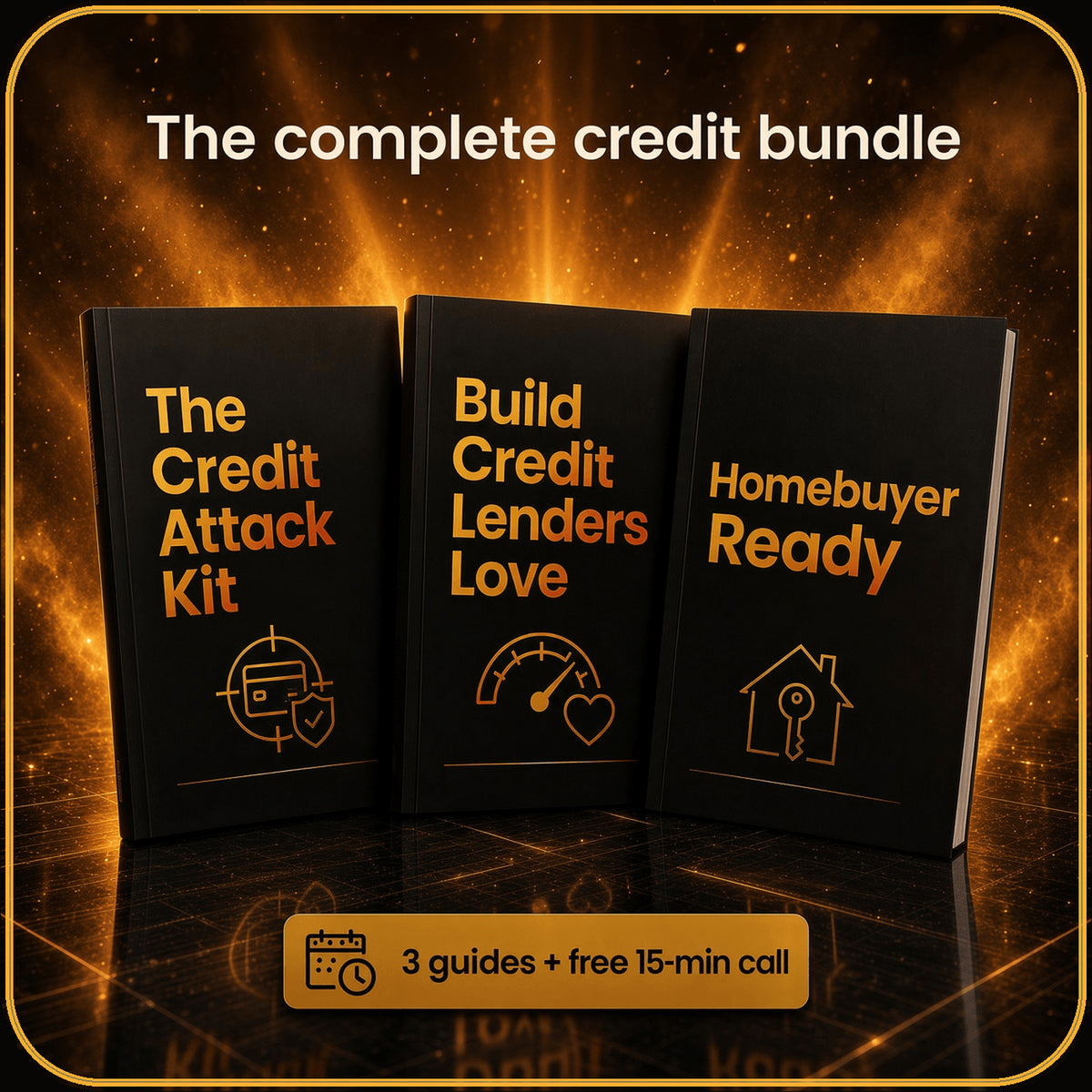 The complete credit bundle PDF cover — three self-paced checklists