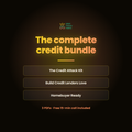 The complete credit bundle. The Credit Attack Kit, Build Credit Lenders Love and Homebuyer Ready. 3 PDFs, free call included.
