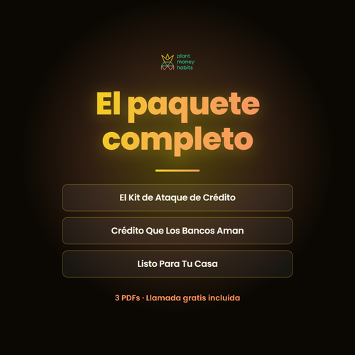 El paquete completo. El Kit de Ataque de Crédito, Crédito Que Los Bancos Aman y Listo Para Tu Casa. 3 PDFs, llamada gratis incluida.
