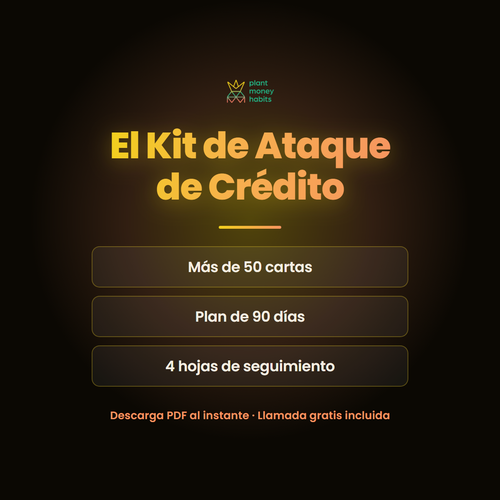 El Kit de Ataque de Crédito. Más de 50 cartas, plan de 90 días, 4 hojas de seguimiento. Descarga PDF al instante.
